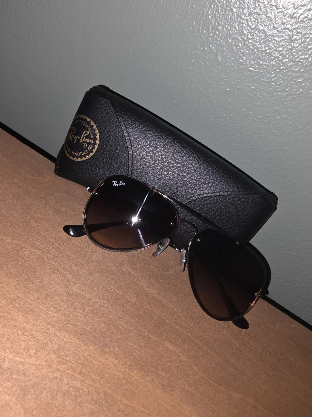 Ray-Ban Brown Gradient Aviator Sunglasses